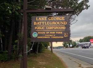 Lake George Battleground sign