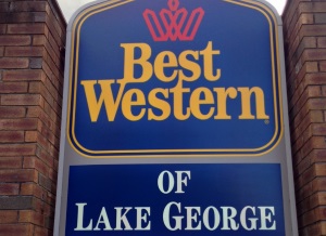 Sign of the Best Western Lake George