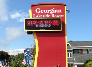 Sign of Georgian Resort Lake George